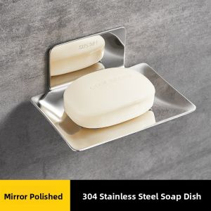 MOSHANG | Creative Water-Draining Stainless Steel Wall-Mounted Soap Shelf