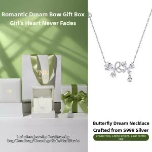 YINNUANNUAN | 999 Pure Silver Butterfly Necklace New Style 2026 Lightweight Luxury