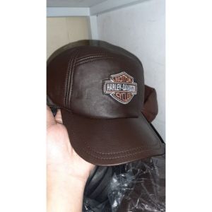 PROMO - Topi kulit pria dewasa model harley davidson