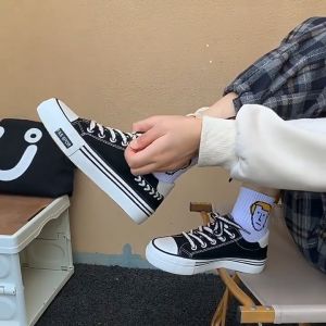 Sepatu Wanita Sport   Sneakers Wanita Tali Kepang Casual Shoes  Fashion Korea Kasual Kanvas Woman Shoes Sekolah Kampus Korea Import Premium KODE 7014 ptt