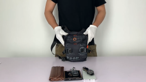 EKK Mens Multi-Functional Waist Bag Crossbody Bag Chest Bag Shoulder Bag Waterproof Wear-Resistant for Work Sports