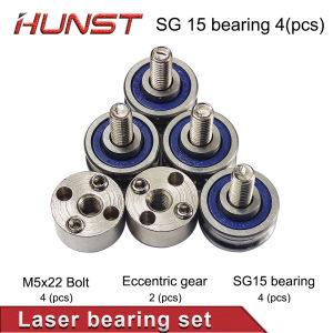 HUNST U-bearing SG15 Pulley Block Rail Pulley Eccentric Wheel Rail Accessories for Co2 Laser Engraving and Cutting Machine.