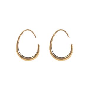 Classic Big Oval Hoop Earrings 18K Gold Plated • Waterproof Non-Tarnish 316L Stainless Titanium Steel Huggies Loop Earring Jewelry For Women ER427 Solis Jewelry