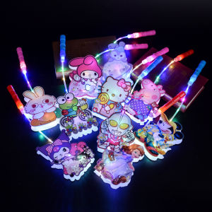 New Cartoon Anime Luminous Handheld Lantern Childrens 3D Colorful Rabbit Flower Lamp Toy Night Stall Toy Glowing Toys