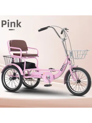 Lightweight Folding Tricycle Pedal Bike for Youth Rehabilitation Small Adult Elderly Step-through City Bike Commuter Bicycle