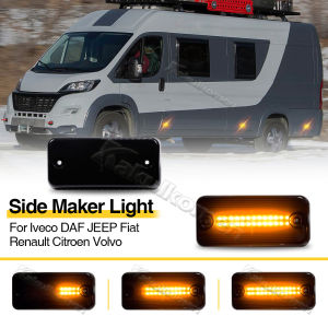 2pcs Dynamic Turn Signal Indicator Light LED Side Marker Lamp For Iveco Fiat Ducato Citroen Relay Peugeot Boxer Renault VOLVO
