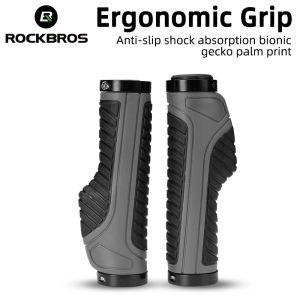 RockBros | ROCKBROS Bicycle Grips Handlebar Double Lock Soft Shockproof Rubber Bike Handlebar Grips Riding MTB Road Cycling Ergonomic Grips