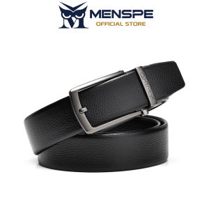 MENSPE Fashion Mens Belt Automatic Buckle Imitation Needle Buckle Belts Soft PU Leather Belt Retro Litchi Pattern Belt 120cm Scratch Resistant Belts Business Belt Leisure Belt Gentlemen Belt for Men