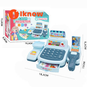 บ้านเด็กเล่น ขนาดเล็ก เล่นขนาดเล็ก ซูเปอร์มาร์เก็ต จำลองบทบาท สมมติ ร้านสะดวก การลงทะเบียน เงินสด