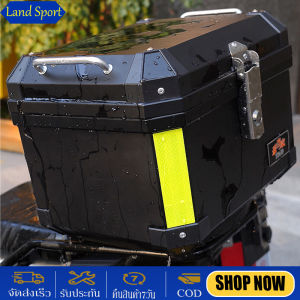กล่องหลัง กล่องท้ายรถ 45L มีทับทิมและแถบสะท้อนแสง อุปกรณ์เสริมรถมอเตอร์ไซค์