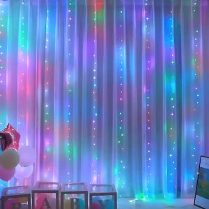 LED Curtain Light String Wedding Birthday Party Decor Battery Powered Festival Decoration for Home Valentines Day Eid Mubarak