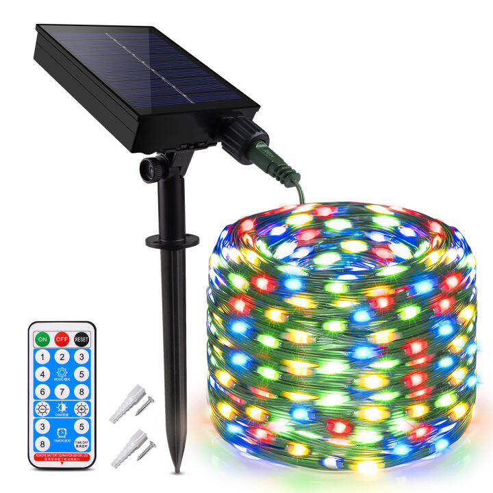 Solar Led String Outdoor Leather Garland V Fairy Lights Christmas Lights Waterproof High Power