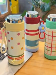 ก้วเยติ 316แก้วสแตนเลส 2024 แก้วเก็บความร้อนขนาดใหญ่มีหูจับ 4 สไตล์น่ารักใหม่ 500ml