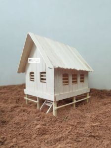 miniatur rumah adat aceh stik eskrim LED