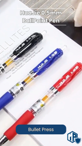 HuaJie Ballpoint Pen 0.5 | Pens | Blue Pen | Red Pen | Black Pen | Ball Pen | Ball Point Pen | 0.5mm Ballpoint Pen