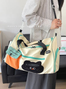 กระเป๋าเดินทางแบบสะพายไหล่ความจุขนาดใหญ่สำหรับเดินทางระยะสั้น กระเป๋าใส่เสื้อผ้าแบบพกพา กระเป๋าใส่เสื้อผ้าสำหรับเดินทางแบบพับได้ กระเป๋าเดินทางแบบพกพา