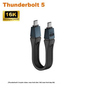 Cáp Dữ Liệu Đa Chức Năng Thunderbolt 5 Hỗ Trợ Sạc Nhanh 240W PD Xuất Video 16K 60Hz USB4 V2.0 USB-C Sang USB-C Dành Cho Thiết Bị Thunderbolt & USB-C