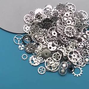 Randomly Mix (About 30/50g) Mix Size Metal Mechanical Steampunk Cogs Gears Charms Pendant For DIY Jewelry Making Accessories