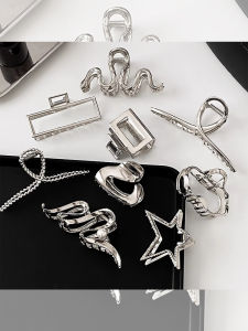 Silver Metal Shark Clip: Large Size Hair Accessories for 2023 New Style Fashionable Headwear