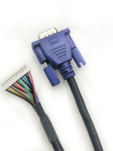 Single-Head Signal Line 12P Ph2.0 to VGA Male Connector Built-in VGA Plug Adapter Cable Display Signal Transfer Cable Adapter Cable