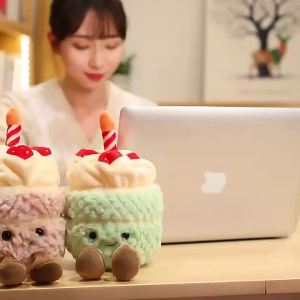 Birthday Cake Doll Will Sing Birthday Song Party Light-Emitting Plush Toys Childrens Birthday Party Gift Birthday Gift