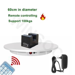 Rotating Display Stand in 60cm 100KGS bearable 2 speeds  360 degree spin model turntable with remote controller #600