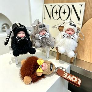 Cute Sleeping Baby Keychain Metal Bag Charm Key Ring Pendant Car Key Holder Gift Decor⚡PH deliveryIn stock⚡