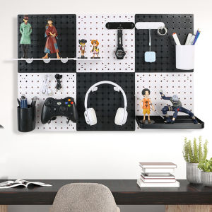 Pegboard Wall Display Rack Room Decoration Perforated Display Board DIY Floating Shelf Desk Organizer Pegboard Stand Wooden Pegboard Plastic Pegboard Pegboard Game Pegboard Shelving - Lazada