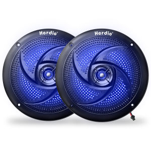 Loa Hàng Hải Herdio 5.25 Inch 160W 2 Chiều Chống Nước Có Đèn LED Mỏng Nhẹ Cho Thuyền Xe RV ATV UTV - Cặp