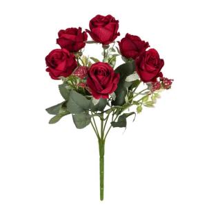Artificial Flowers Silk Roses Bouquet Valentines Garden Home Room Table Vase Wedding Bridal Bouquets Decora Diy Gifts Hot Sales