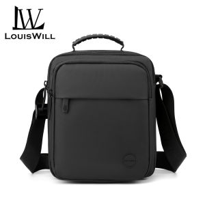 LouisWill กระเป๋าสะพายไหล่ผู้ชายกระเป๋ากระเป๋าสะพายบ่าสะพายไหล่แบบพกพากระเป๋าเอกสาร Tas Rekreasi กันน้ำความจุมากสายกระเป๋า