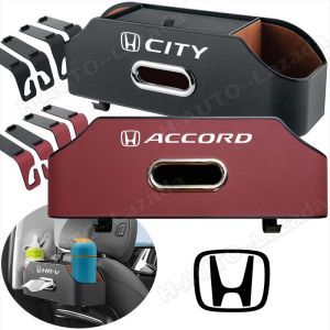 Car Back Seat Organizer Box With Tissue Holder For Honda City Jazz Beat Civic Accord Hrv Crv Brv Brio Fit Freed Mobilio Odyssey Pilot Vezel Compartment Organizer Box With Seat Hook Cup Phone Holder Car Accessories Interior