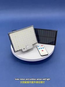 ESMARTER | 106LED Solar Split Lights Outdoor Courtyard Lighting Remote Control Human Body Sensor Light Sensor Outdoor Security Lights