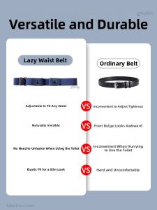 ZHIHAOEN | Elastic Lazy Mens Belt Invisible Traceless