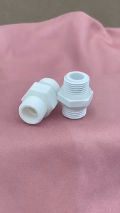 1/2" BSP Male Thread Hex Nipple Union White PVC Pipe Fitting Coupler Adapter Water Connector