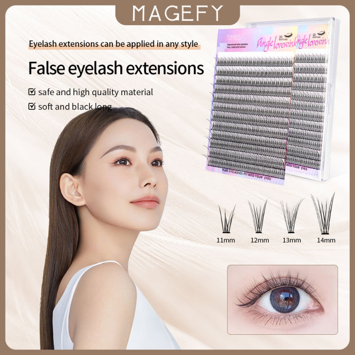 Magefy 240429 Pcs Eyelash Extension Set Grafted Individual Cluster Eye Lashes 007d 111213 4022