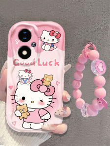 Kitty Bear Silicone Phone Case for Redmi 13R Full Edge Protection Cute Cartoon Style Womens Model Soft Shell Anti-Fall