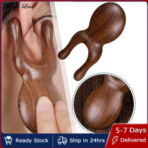 Hengfa Lina หวีซี่ห่างนวดหน้าและหวีนวดไม้หวีหอยทากขนาดเล็กหวีซี่กว้าง1ชิ้นทำจากไม้จันทน์สีเขียว