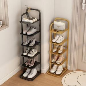 Narrow Space Suitable Home Entrance Iron Shoe Rack