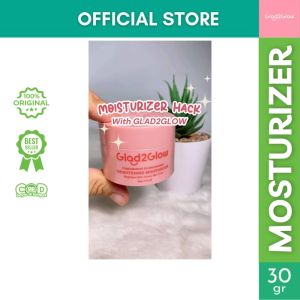 GLAD2GLOW - POMEGRANATE 5% NIACINAMIDE BRIGHTENING MOISTURIZER ( 30 g ) - Pelembab Wajah Whitening