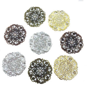 เครื่องประดับโลหะรูปวงกลมชิ้นติดผมกลวงขนาด 45 มม. กล่องของขวัญ กล่องบรรจุภัณฑ์ อุปกรณ์งานฝีมือ DIY เครื่องประดับแฟชั่นใหม่