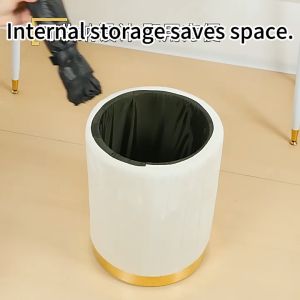 TableTrove Stool -Round Velvet Vanity Dressing Nordic Chair & Sofa Footrest Multi-Use Stool Sofa Footrest