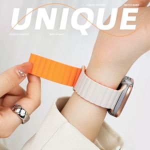 Suitable for Iwatch8 Apple 76543 Watch Silicone Magnetic Classy New Arrival Breathable Strap Hot Search Men and Women Wrist Strap