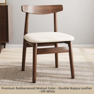 MU FENG ZHI NAN | Walnut Color Soft Pack Home Dining Chair Wabi Sabi Style