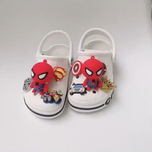 [TẶNG 12 STICKER] - Dép Cross cho bé HannaKids Sục Cros Baya cho bé trai bé gái trẻ em giày xục Croc Clog Kid xuất khẩu màu Trắng Xanh có Sticker Vip