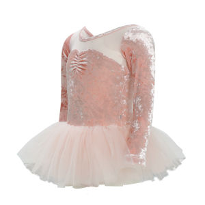 Sansha | Children Diamond Velvet Ballet Leotard 7/8 Sleeve