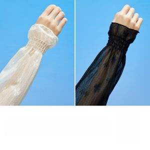 miiow | Womens Ice Silk Sun Protection Sleeve Covers Summer New Style Outdoor Cycling Driving Lace Design Breathable Cooling Sleeve