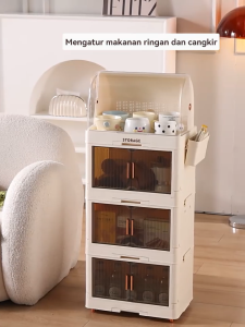 RAK PIRING AESTHETIC: Rak Piring Plastik Tempat Alat Makan