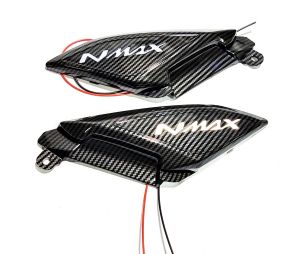 Cover tutup body samping karbon LED yamaha nmax new 2020 cover pijakan