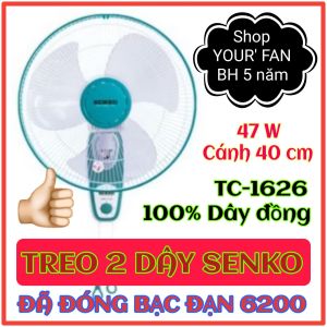 (HỎA TỐC HCM) Quạt treo Senko 1626 xài bạc đạn 6200 đóng bởi shop YOURFAN BH cốt động cơ 5 năm  ổn định trong thời gian sử dụng hoạt động với cường độ cao không cần bảo dưỡng tra dầu HIỆU QUẢ-KINH TẾ-AN TOÀN
